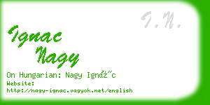 ignac nagy business card
